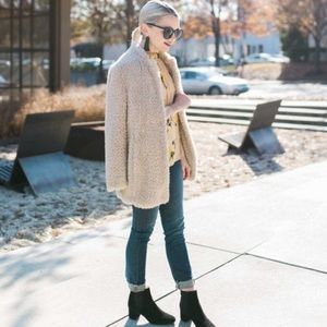 ANTHROPOLOGIE x ELEVENSES Fuzzy Jacket with Snap Buttons